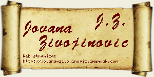 Jovana Živojinović vizit kartica